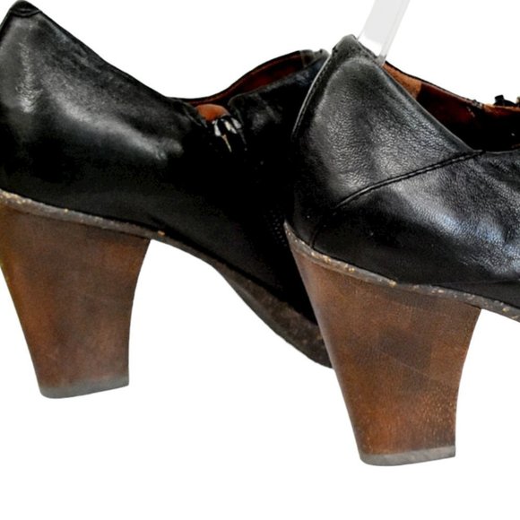 Naya "Ana" Black Leather Open-Toe Bootie - Picture 7 of 12